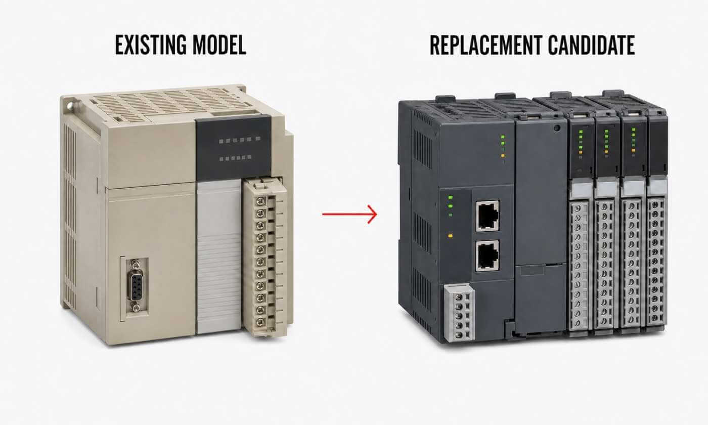 Existing legacy PLC and replacement candidate comparison