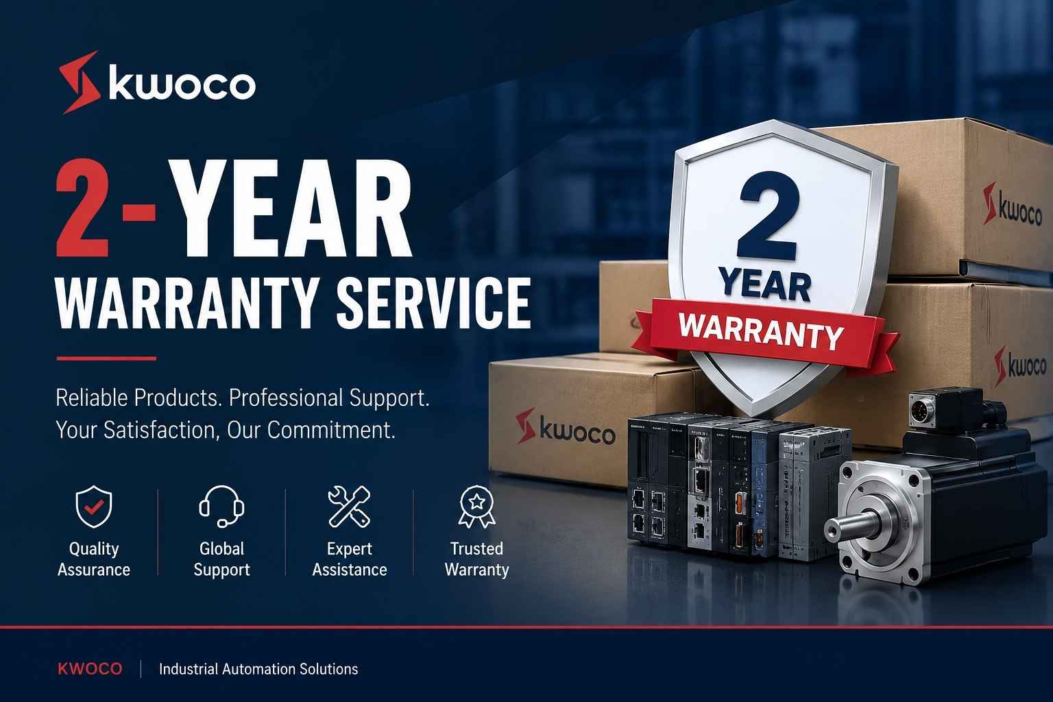 Termos de serviço da garantia de 2 anos da Kwoco