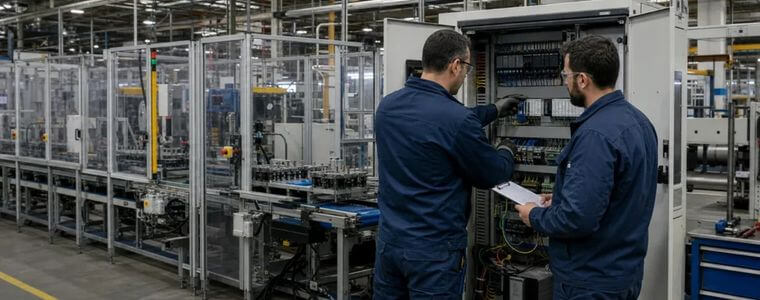 OEM machine production using Omron PLC components