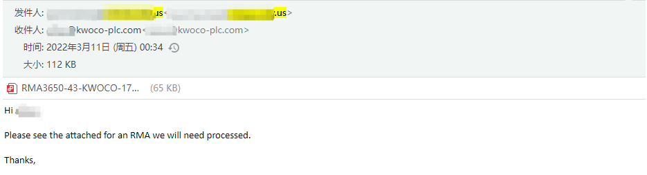 Casos RMA de EE. UU. 1