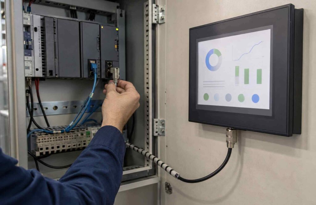 Грешка у комуникацији Omron NB HMI: PLC кабл, порт и подешавања 1 Грешка у комуникацији Omron NB HMI-ја
